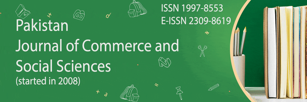 Pakistan Journal of Commerce and Social Sciences (ISSN 1997-8553) Header